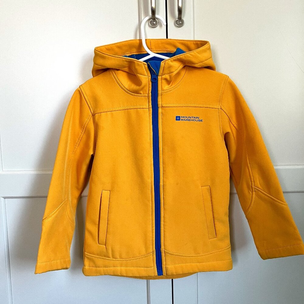 Kids Softshell Jacket, fleece-lined, size 3-4 yrs